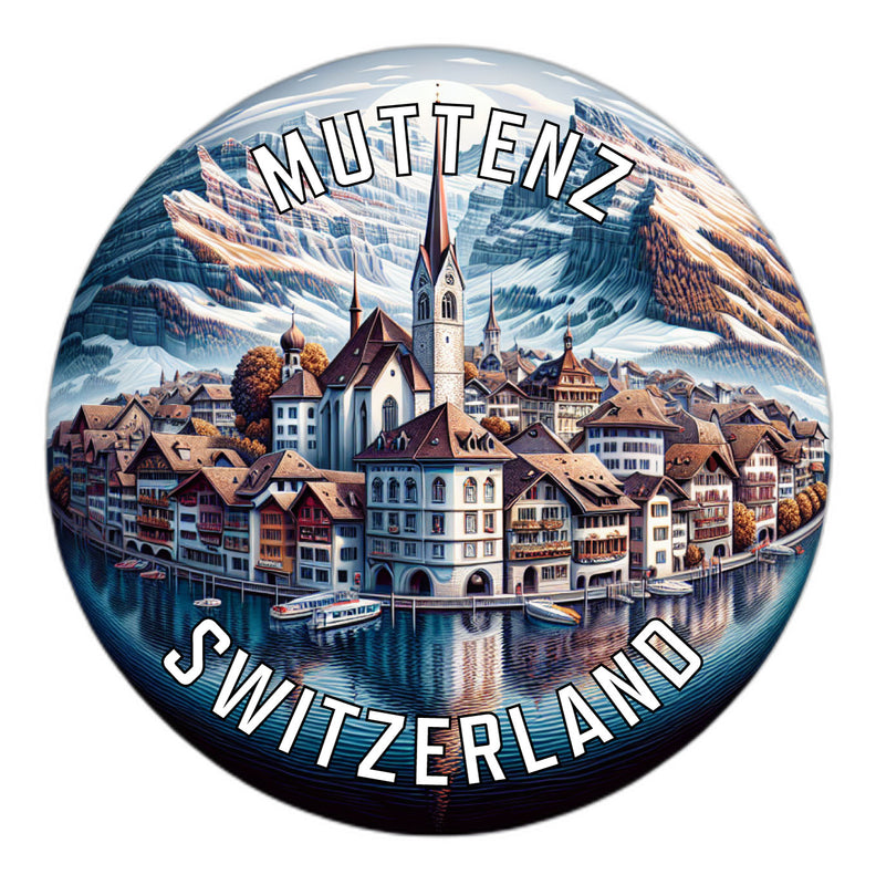Muttenz Switzerland Souvenir Die Cut Flat Magnet 2-Inch
