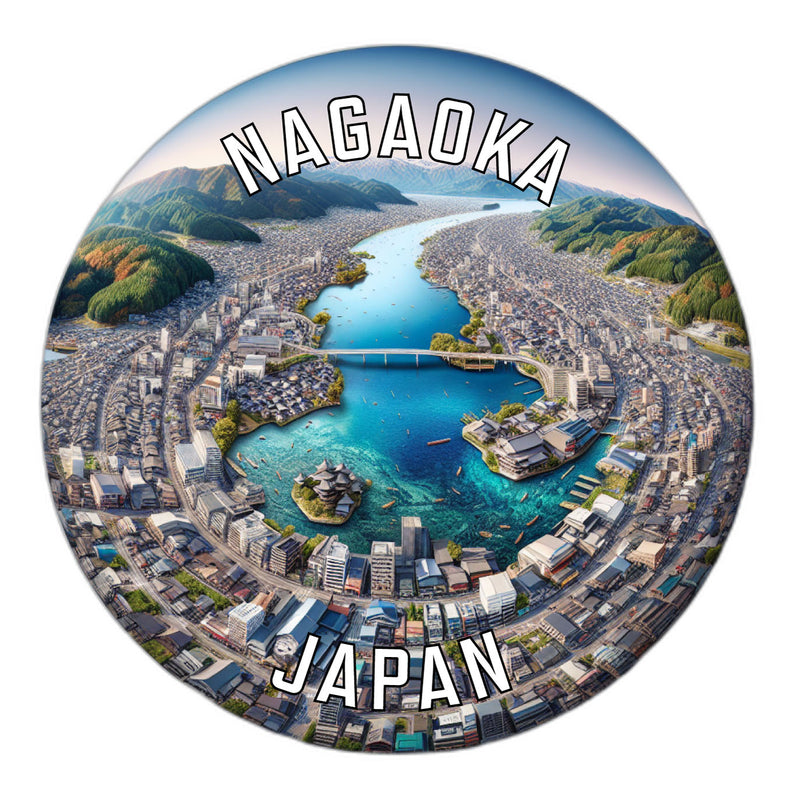 Nagaoka Japan Souvenir Die Cut Flat Magnet 2-Inch