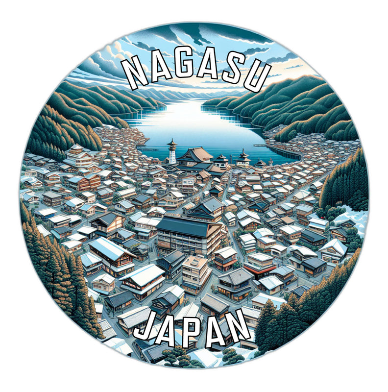 Nagasu Japan Souvenir Die Cut Flat Magnet 4-Inch