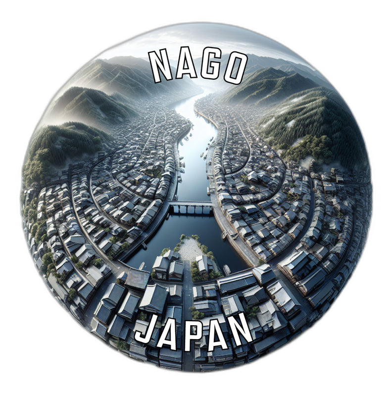 Nago Japan Souvenir Die Cut Flat Magnet 2-Inch