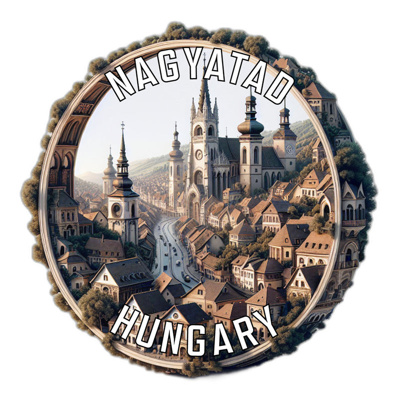 Nagyatad Hungary Souvenir Die Cut Flat Magnet 6-Inch