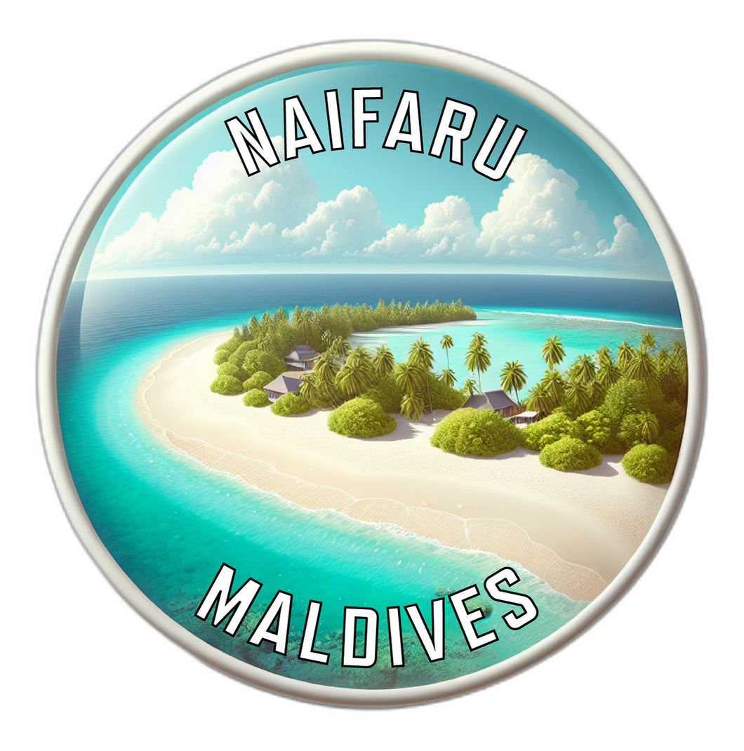 Naifaru Maldives Souvenir Die Cut Flat Magnet 4-Inch