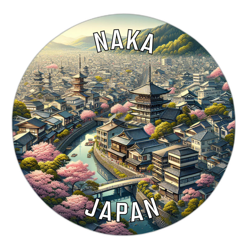Naka Japan Souvenir Die Cut Flat Magnet 4-Inch