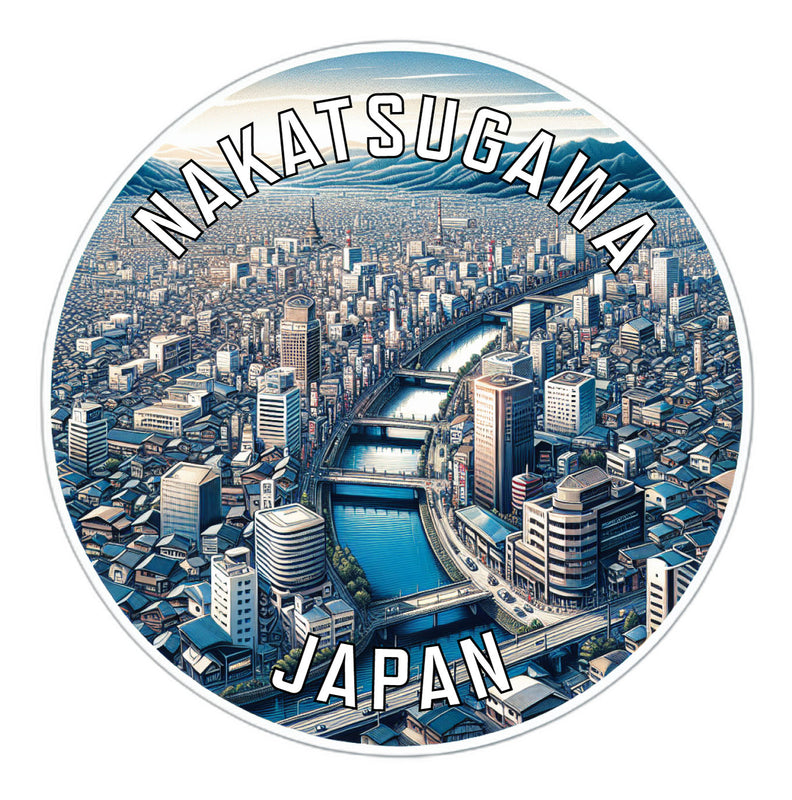 Nakatsugawa Japan Souvenir Die Cut Flat Magnet 4-Inch