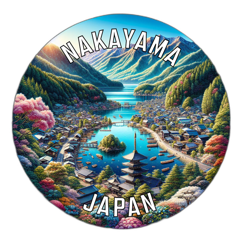 Nakayama Japan Souvenir Die Cut Flat Magnet 2-Inch