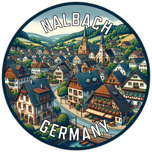 Nalbach Germany Souvenir Die Cut Flat Magnet 2-Inch