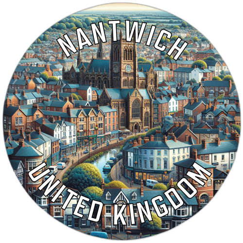 Nantwich United Kingdom Souvenir Die Cut Flat Magnet 6-Inch
