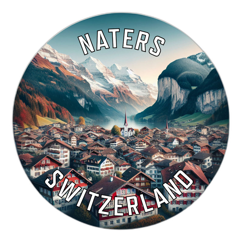 Naters Switzerland Souvenir Die Cut Flat Magnet 2-Inch