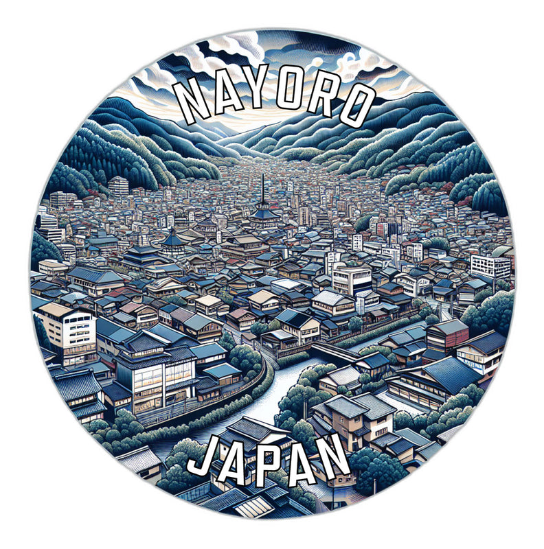 Nayoro Japan Souvenir Die Cut Flat Magnet 6-Inch