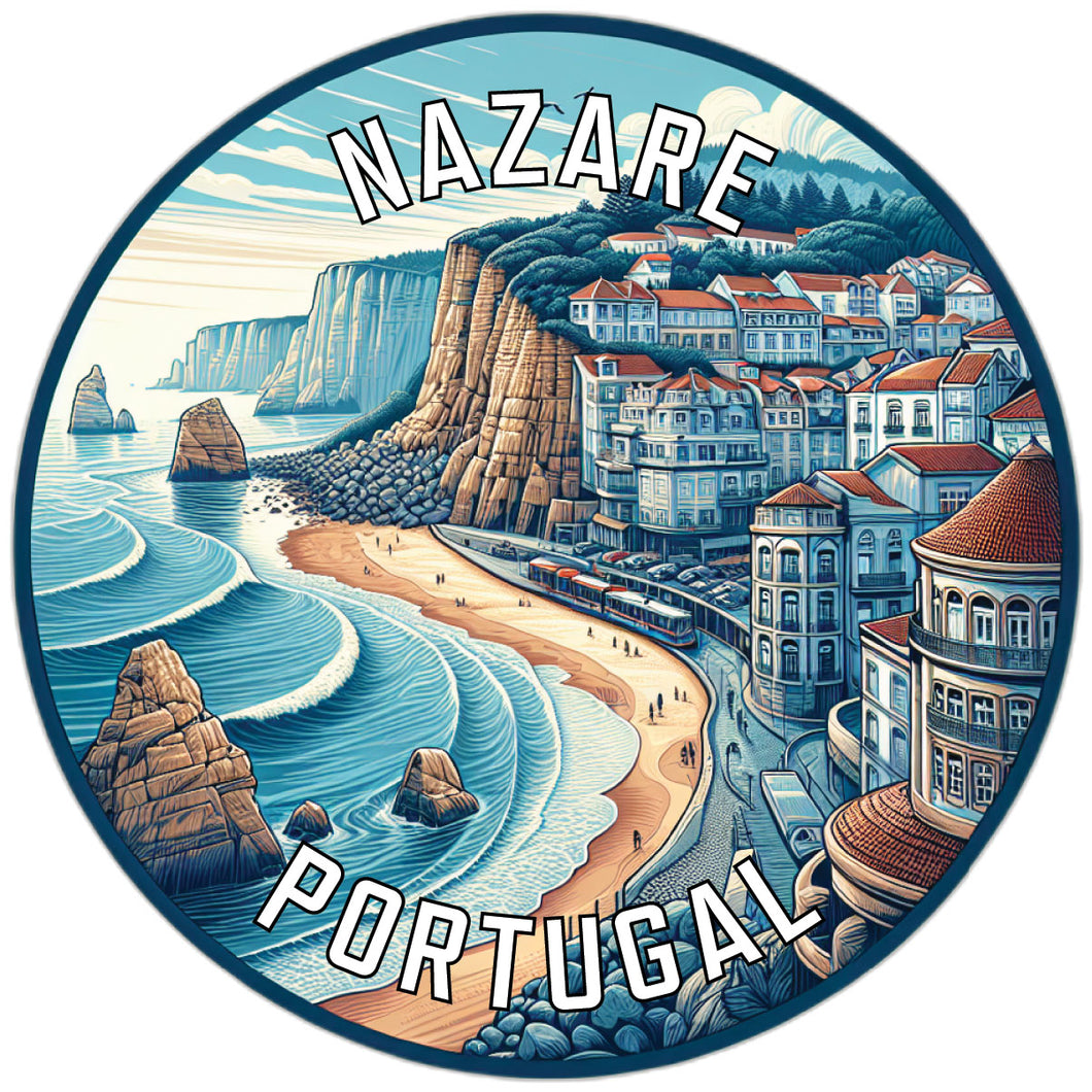 Nazare Portugal Souvenir Die Cut Flat Magnet 2-Inch