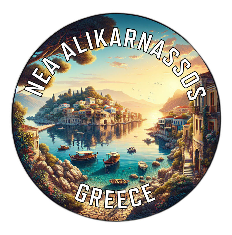 Nea Alikarnassos Greece Souvenir Die Cut Flat Magnet 2-Inch