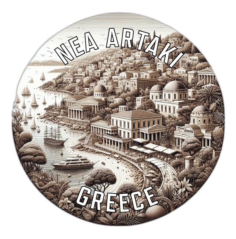 Nea Artaki Greece Souvenir Die Cut Flat Magnet 6-Inch