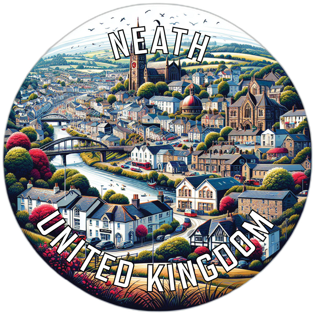 Neath United Kingdom Souvenir Die Cut Flat Magnet 6-Inch