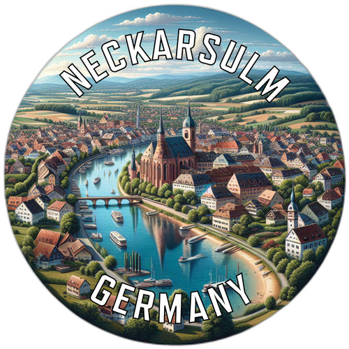 Neckarsulm Germany Souvenir Die Cut Flat Magnet 6-Inch