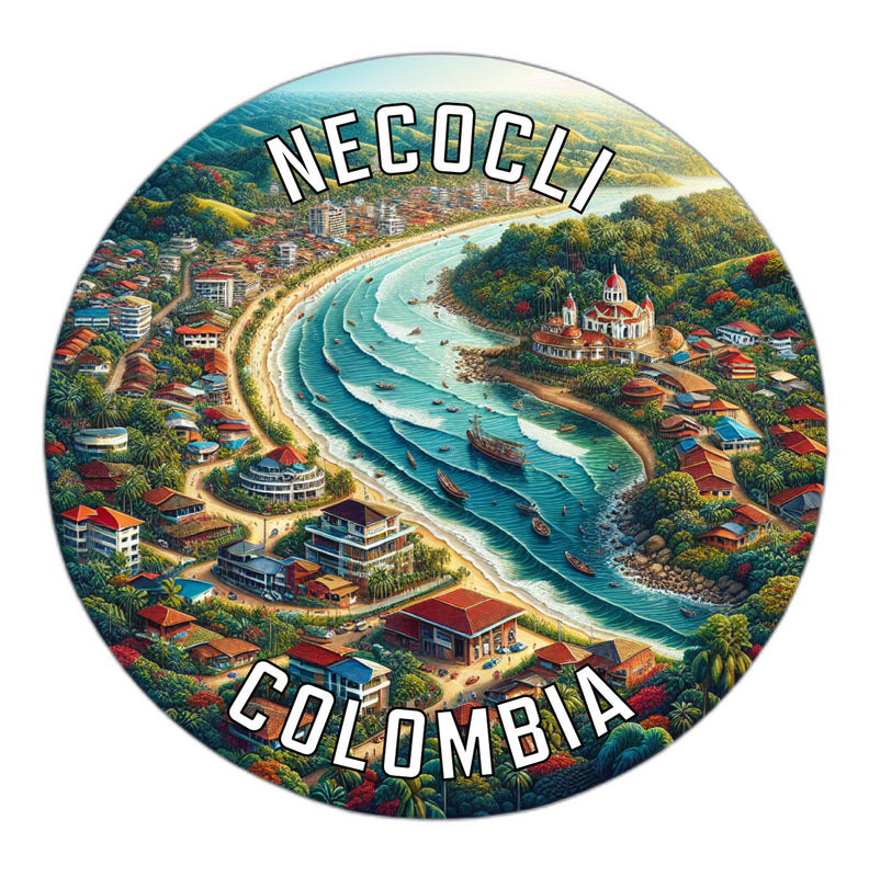 Necocli Colombia Souvenir Die Cut Flat Magnet 6-Inch