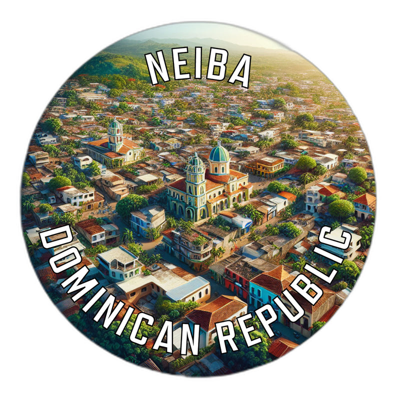 Neiba Dominican Republic Souvenir Die Cut Flat Magnet 6-Inch
