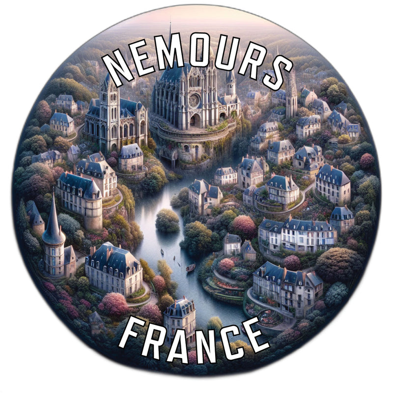 Nemours France Souvenir Die Cut Flat Magnet 6-Inch