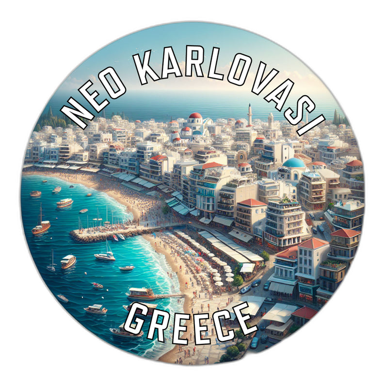 Neo Karlovasi Greece Souvenir Vinyl Decal Sticker 3-Inch