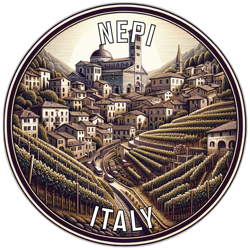 Nepi Italy Souvenir Die Cut Flat Magnet 2-Inch