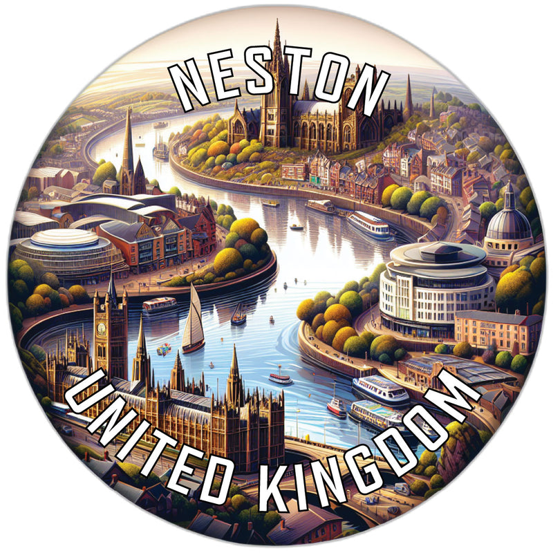Neston United Kingdom Souvenir Die Cut Flat Magnet 2-Inch