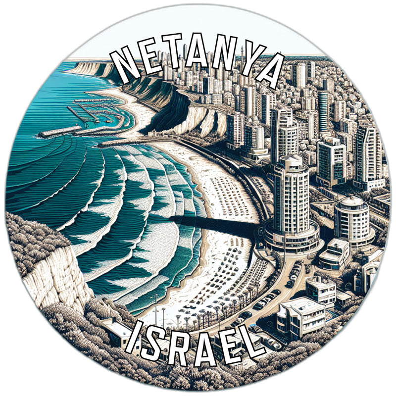 Netanya Israel Souvenir Vinyl Decal Sticker 6-Inch