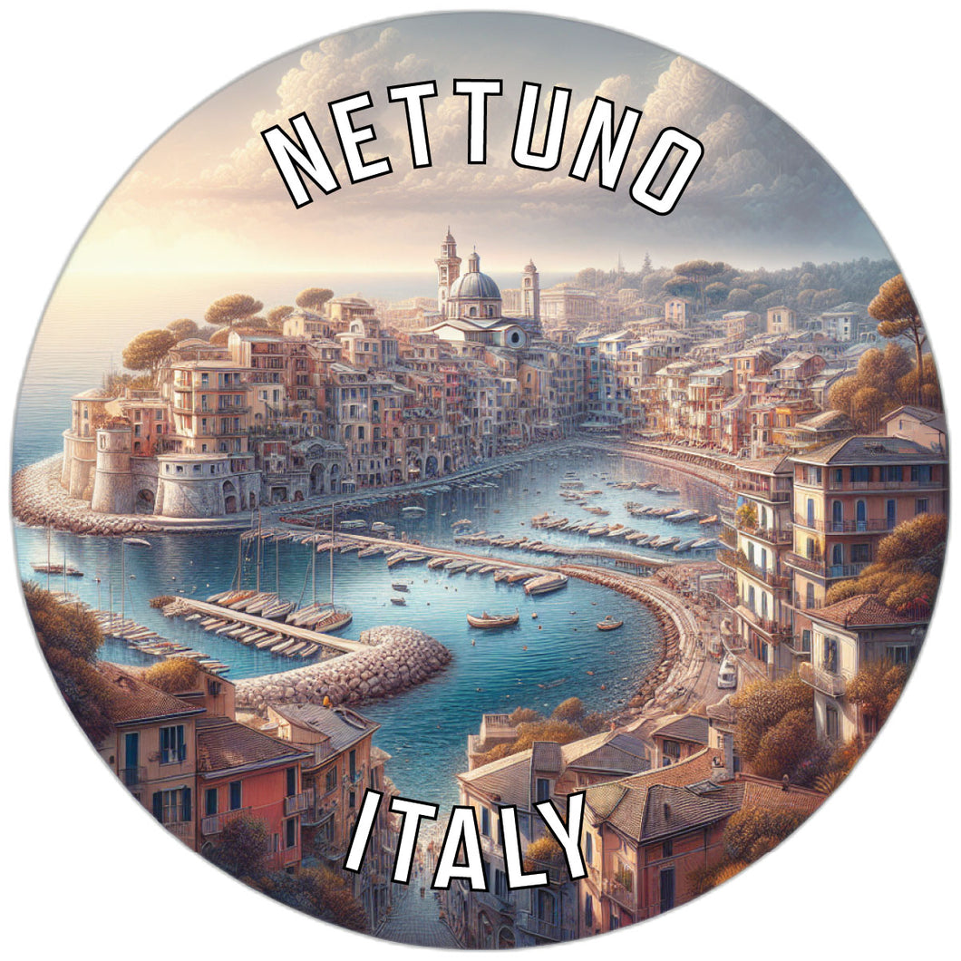 Nettuno Italy Souvenir Die Cut Flat Magnet 6-Inch