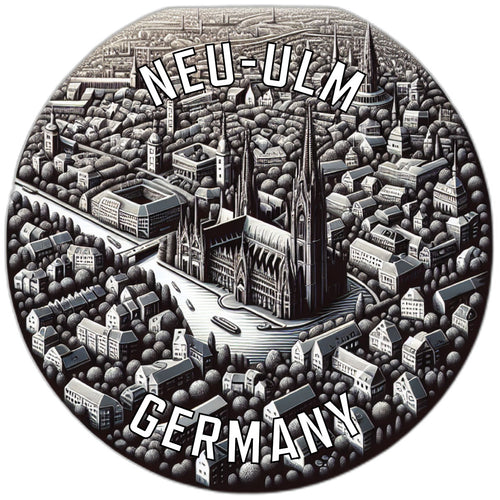 Neu Ulm Germany Souvenir Die Cut Flat Magnet 4-Inch