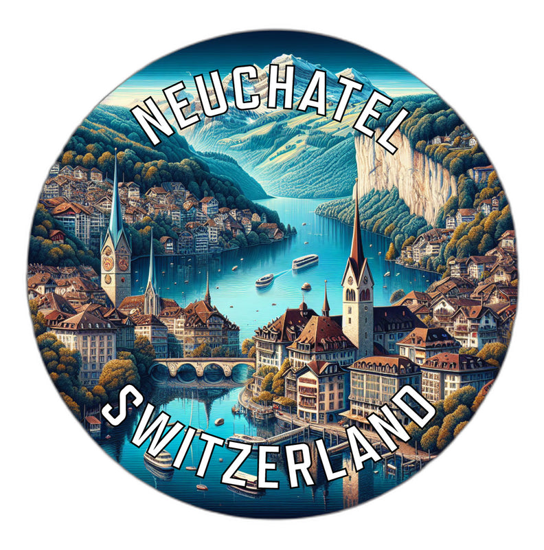 Neuchatel Switzerland Souvenir Vinyl Decal Sticker 6-Inch
