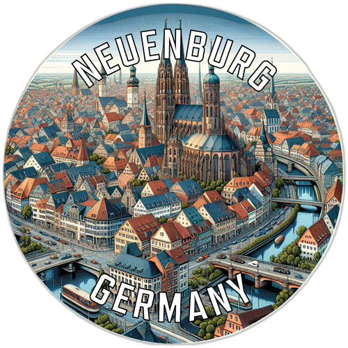 Neuenburg Germany Souvenir Die Cut Flat Magnet 4-Inch