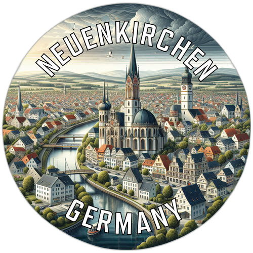 Neuenkirchen Germany Souvenir Die Cut Flat Magnet 2-Inch