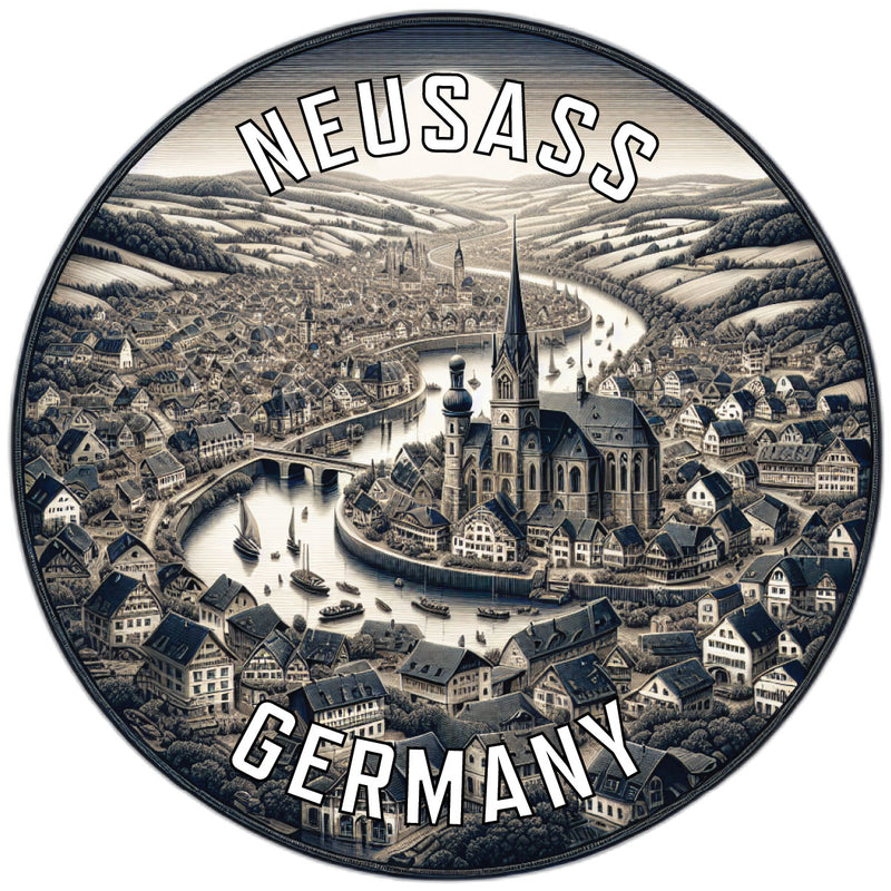 Neusass Germany Souvenir Die Cut Flat Magnet 2-Inch