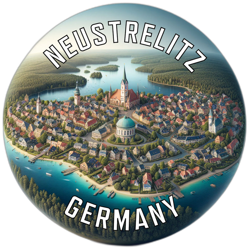 Neustrelitz Germany Souvenir Die Cut Flat Magnet 6-Inch