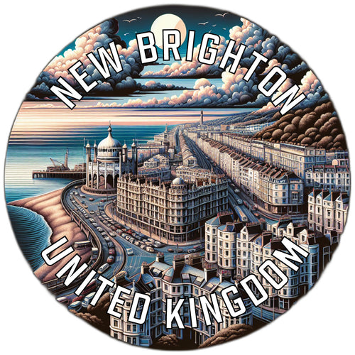 New Brighton United Kingdom Souvenir Die Cut Flat Magnet 4-Inch