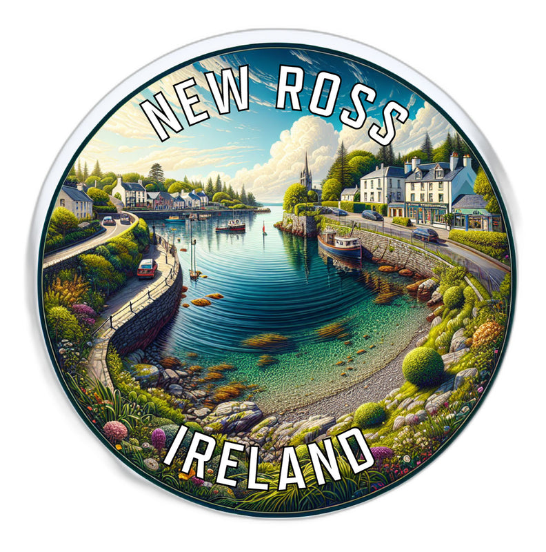 New Ross Ireland Souvenir Die Cut Flat Magnet 6-Inch