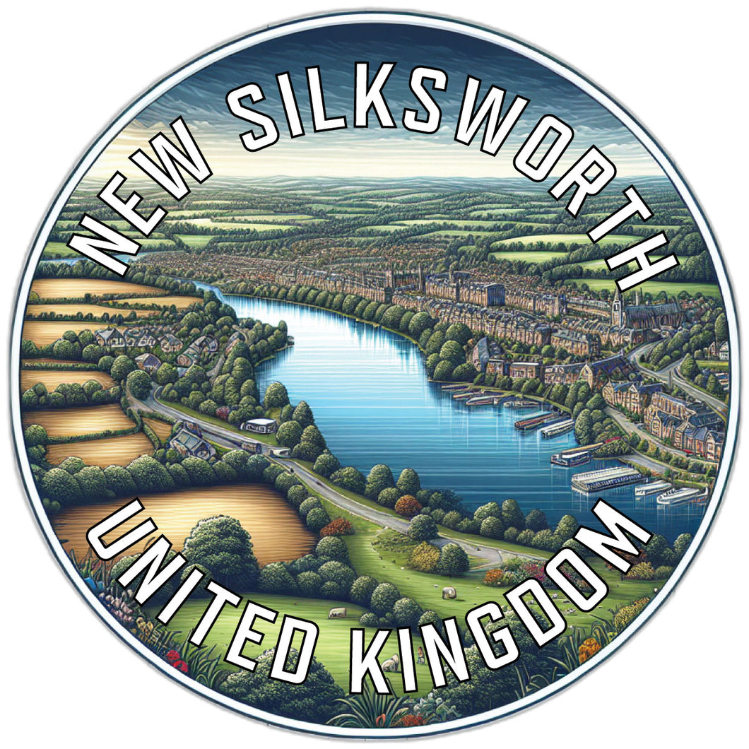 New Silksworth United Kingdom Souvenir Die Cut Flat Magnet 4-Inch