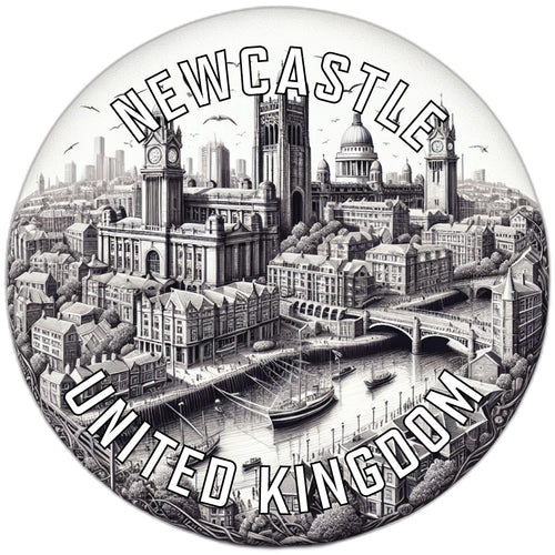 Newcastle United Kingdom Souvenir Vinyl Decal Sticker 4-Inch