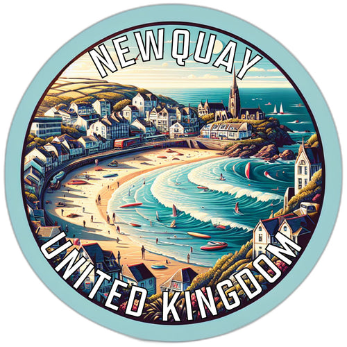 Newquay United Kingdom Souvenir Die Cut Flat Magnet 3-Inch