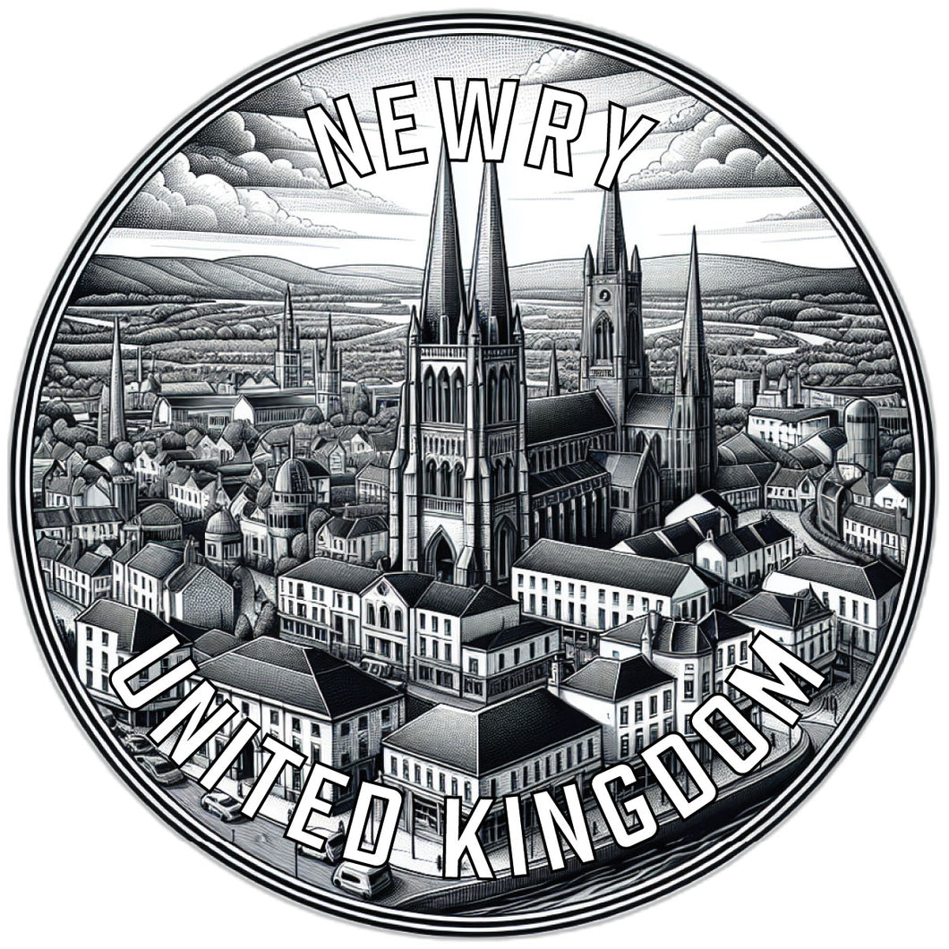 Newry United Kingdom Souvenir Die Cut Flat Magnet 2-Inch