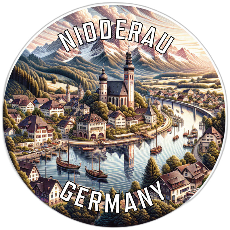 Nidderau Germany Souvenir Die Cut Flat Magnet 2-Inch