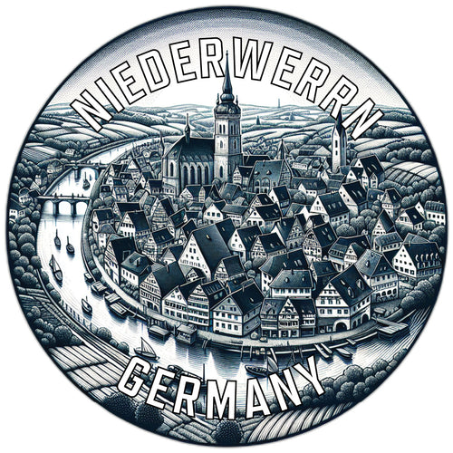 Niederwerrn Germany Souvenir Die Cut Flat Magnet 2-Inch