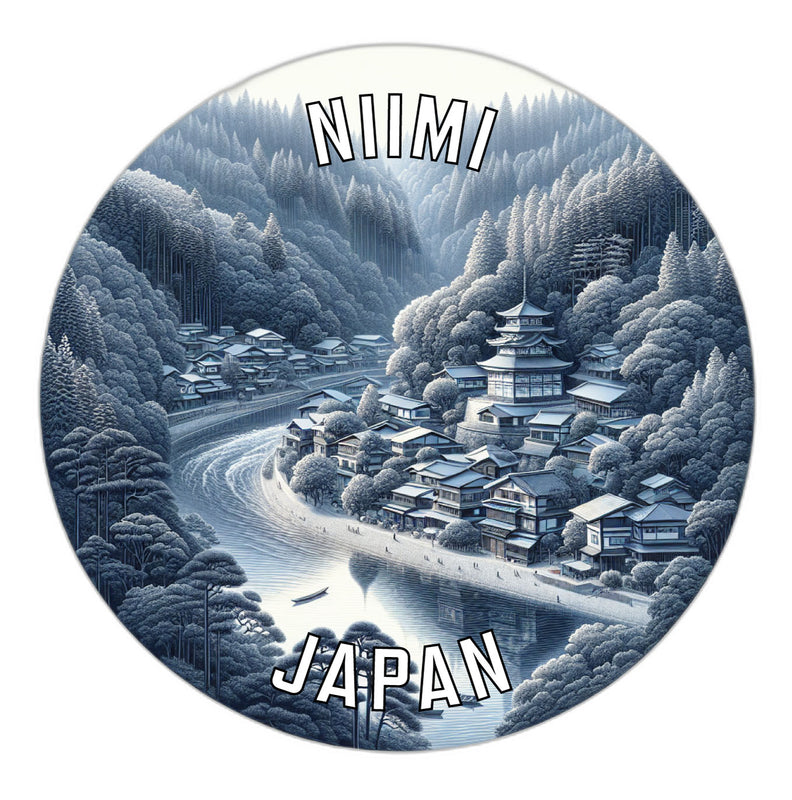 Niimi Japan Souvenir Die Cut Flat Magnet 2-Inch