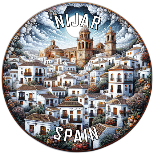 Nijar Spain Souvenir Die Cut Flat Magnet 2-Inch