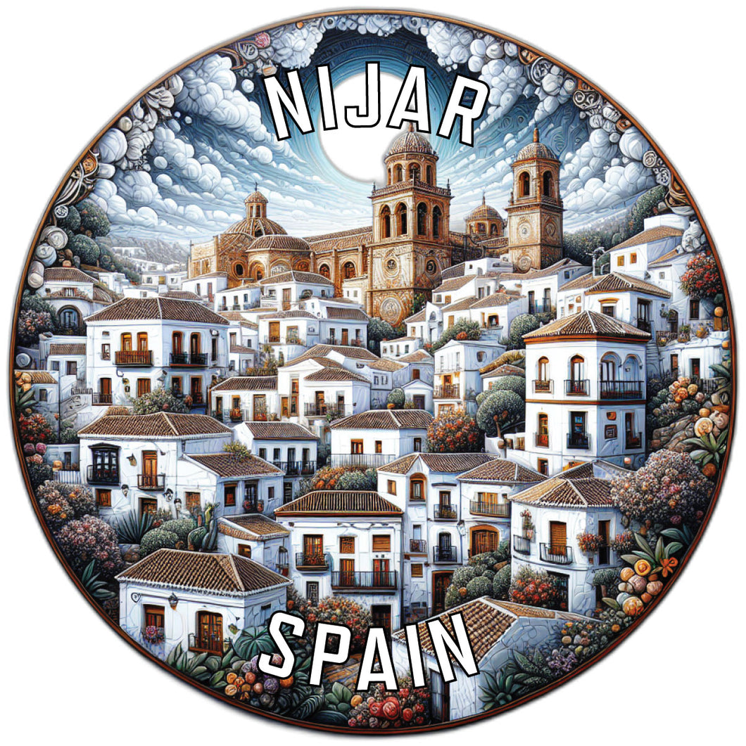 Nijar Spain Souvenir Die Cut Flat Magnet 2-Inch