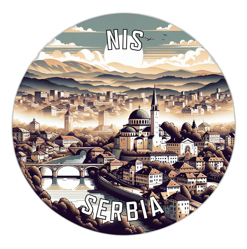 Nis Serbia Souvenir Die Cut Flat Magnet 2-Inch
