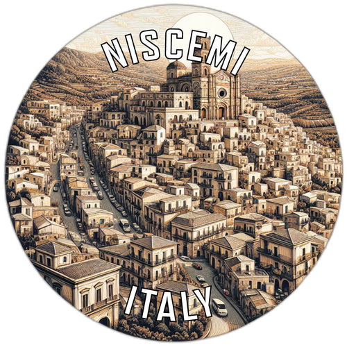 Niscemi Italy Souvenir Die Cut Flat Magnet 6-Inch