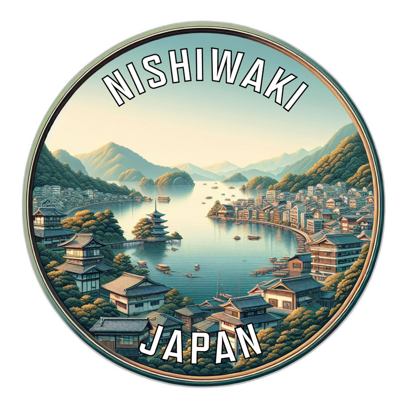 Nishiwaki Japan Souvenir Die Cut Flat Magnet 3-Inch