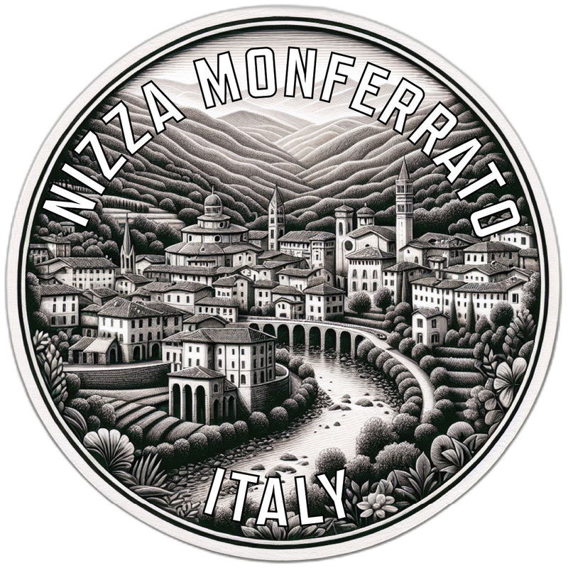 Nizza Monferrato Italy Souvenir Die Cut Flat Magnet 4-Inch