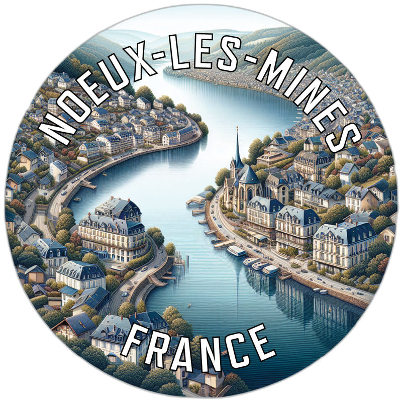 Noeux les Mines France Souvenir Die Cut Flat Magnet 6-Inch