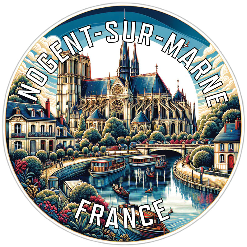 Nogent sur Marne France Souvenir Die Cut Flat Magnet 2-Inch