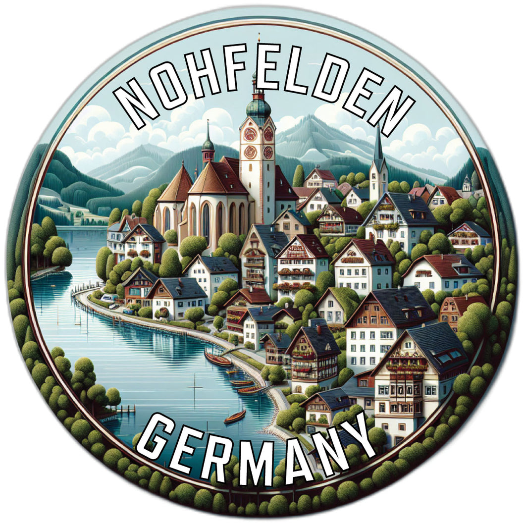 Nohfelden Germany Souvenir Die Cut Flat Magnet 2-Inch